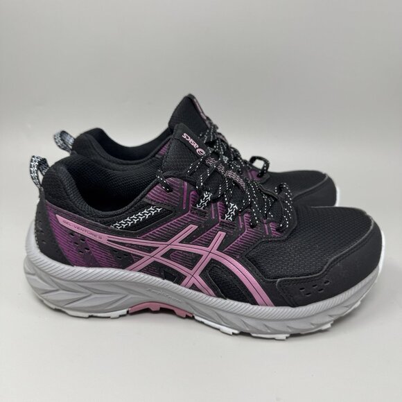 Asics Gel-Venture 9 Black Pink Womens US Size 7.5 Wide 1012B314 Running Shoes - Picture 1 of 9
